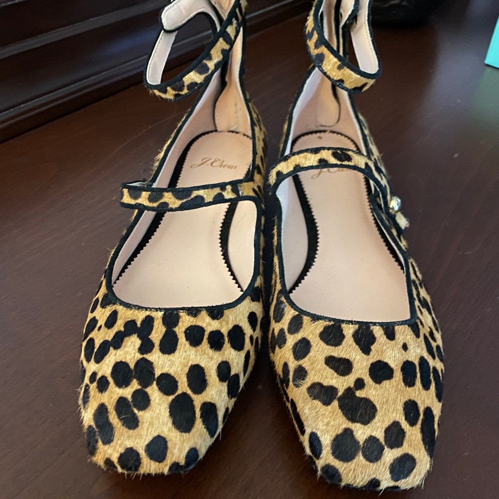 Jcrew flats cheetah